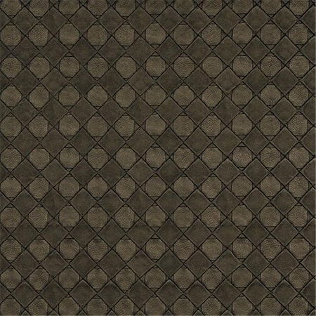 Designer Fabrics Designer Fabrics G796 54 in. Wide Brown; Metallic Diamonds And Squares Upholstery Faux Leather G796